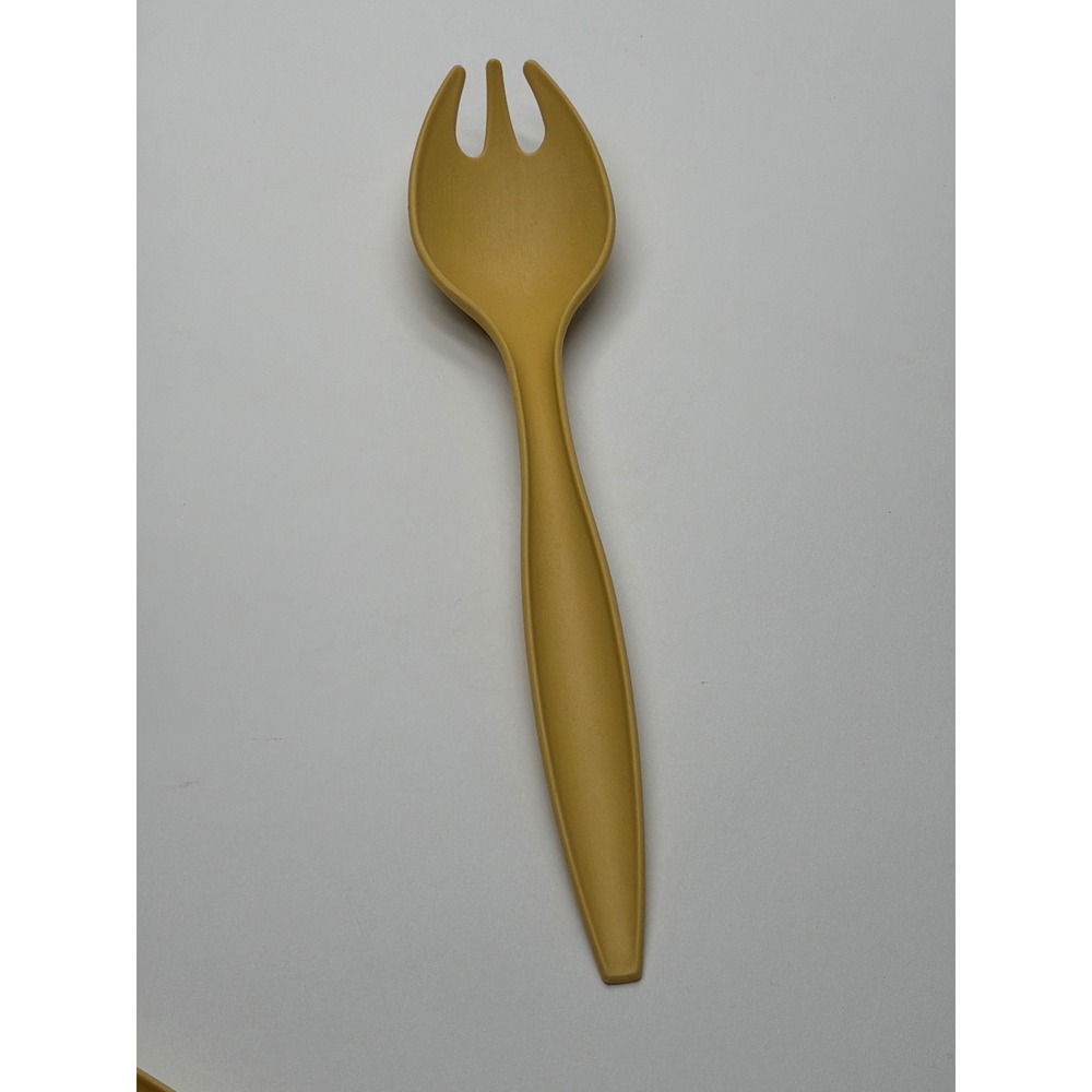 Vintage Tupperware‎ Mustard Yellow Spork Serving Utensil Harvest Gold Retro MCM